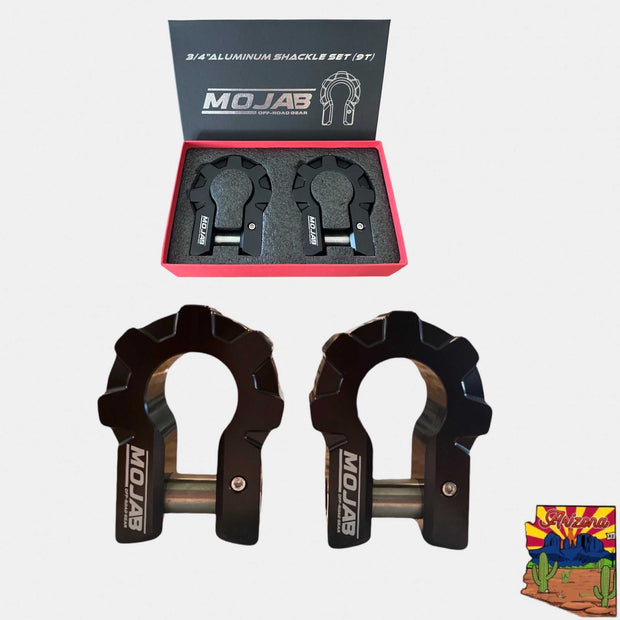 3/4'' Extreme duty Aluminum D-Shackle set (9T) (LIFETIME WARRANTY*)