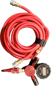 T-140/2 Tire Inflation/Deflation System with digital PSI gauge and flexible red hose