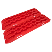 Red traction boards set of 2 for off-road vehicle tire traction and emergency use