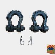 3/4” Forged Steel D-shackle set (8T) (LIFE TIME WARRANTY*)
