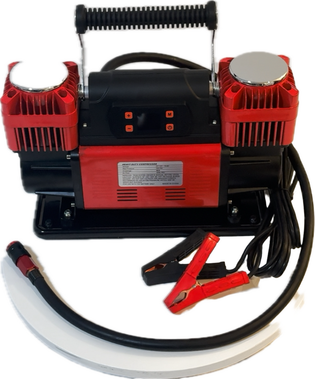 Digital Combo Pac $350-$370 300LPM 12V Twin Cylinder Heavy Duty Offroad, Overland Air Compressor - Tireflate
