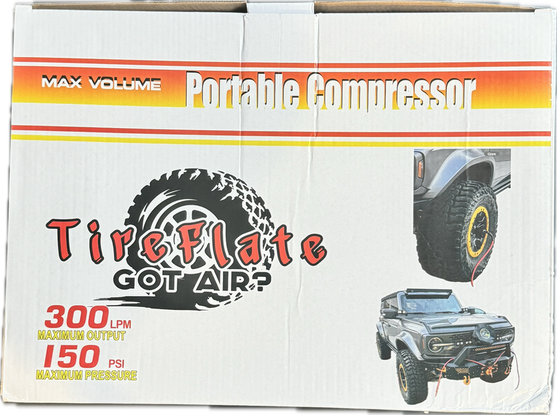  Digital Combo Pac $350-$370 300LPM 12V Twin Cylinder Heavy Duty Offroad, Overland Air Compressor - Tireflate