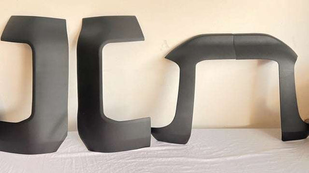 21+ Ford Bronco corner guards in black, designed for corner protection against off-road damage.