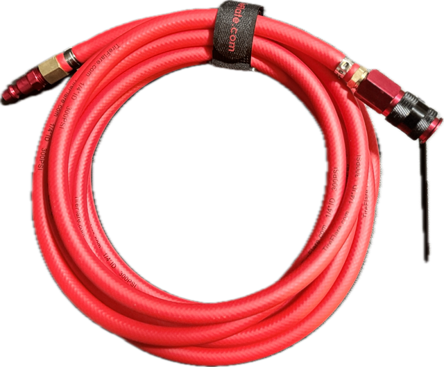 T-20 Air Hose 20-foot red air hose with male and female couplers