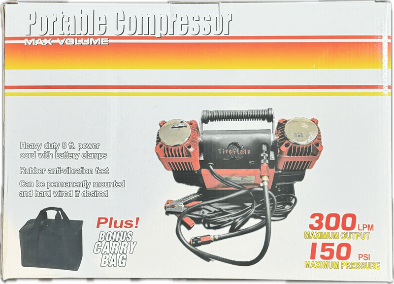 Combo Pac 300LPM 12V Twin Cylinder Heavy Duty Offroad Air Compressor ...